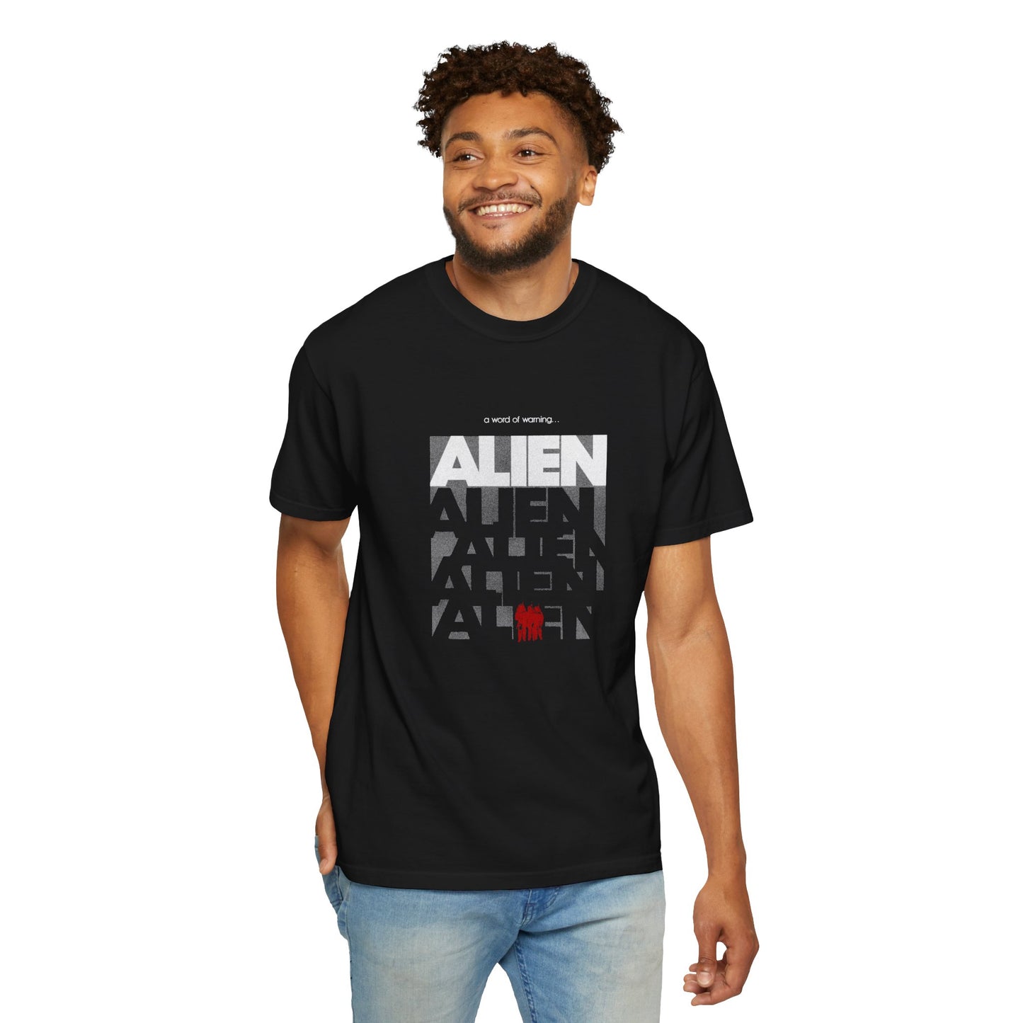 ALIEN typographic repeat T-shirt | 1979 film sci-fi graphic tee